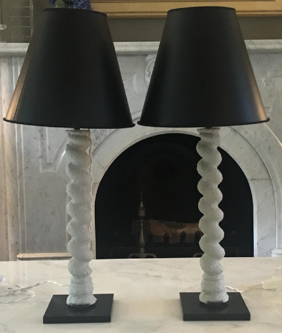 Pair Custom Modern Sculptural Table Lamps (1 of 4)
