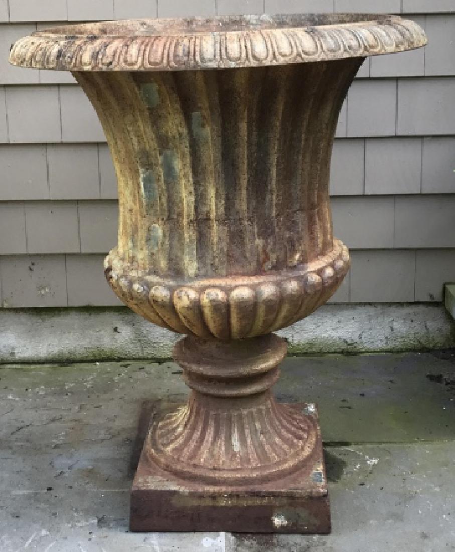 Neoclassical Style Cast Iron Outdoor Urn (1 of 4)