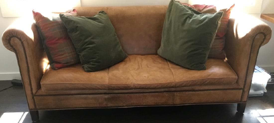 Traditional Style Ralph Lauren Brown Leather Sofa (1 of 3)