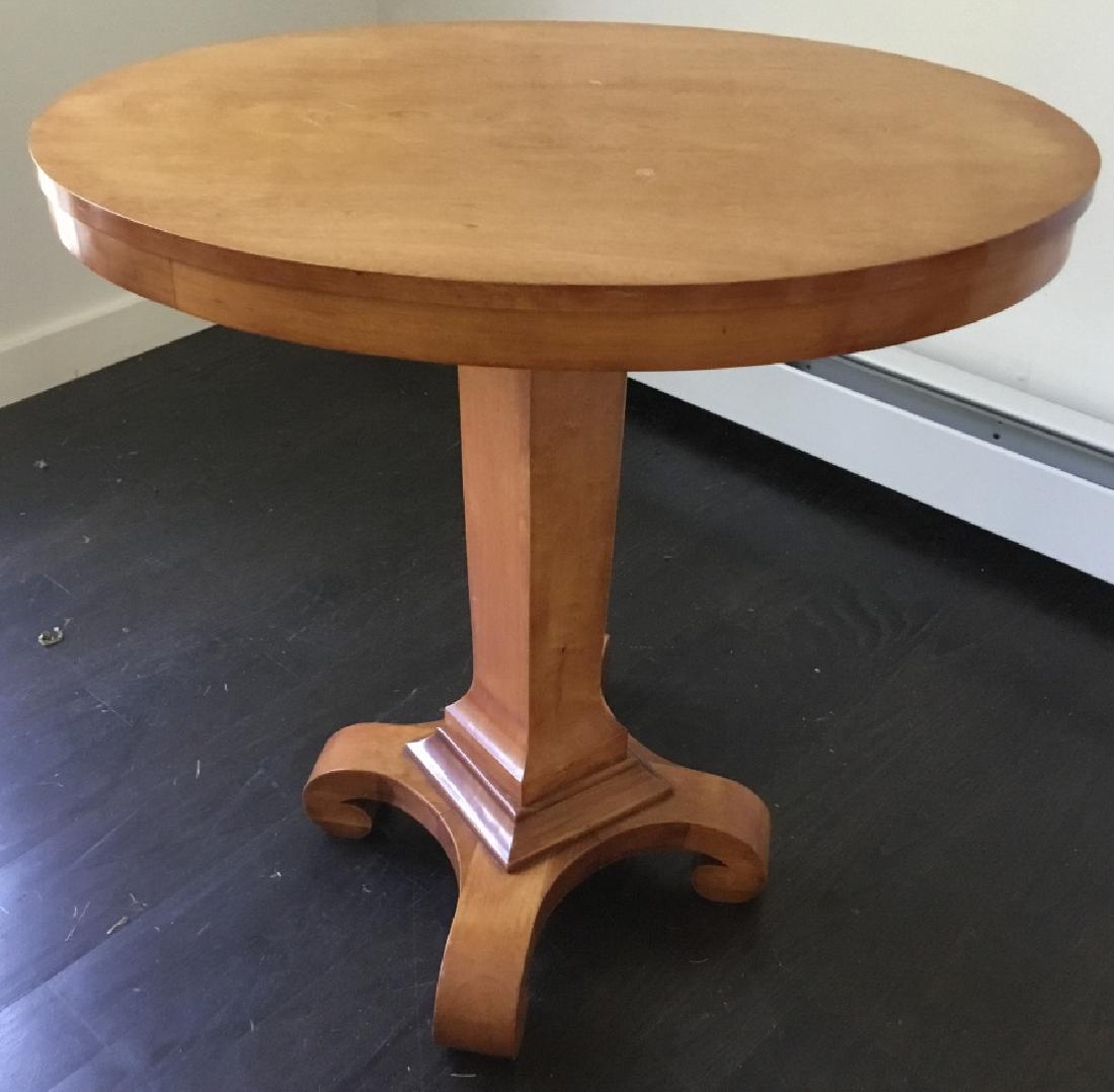 American Empire Style Oval Form Walnut Side Table (1 of 3)