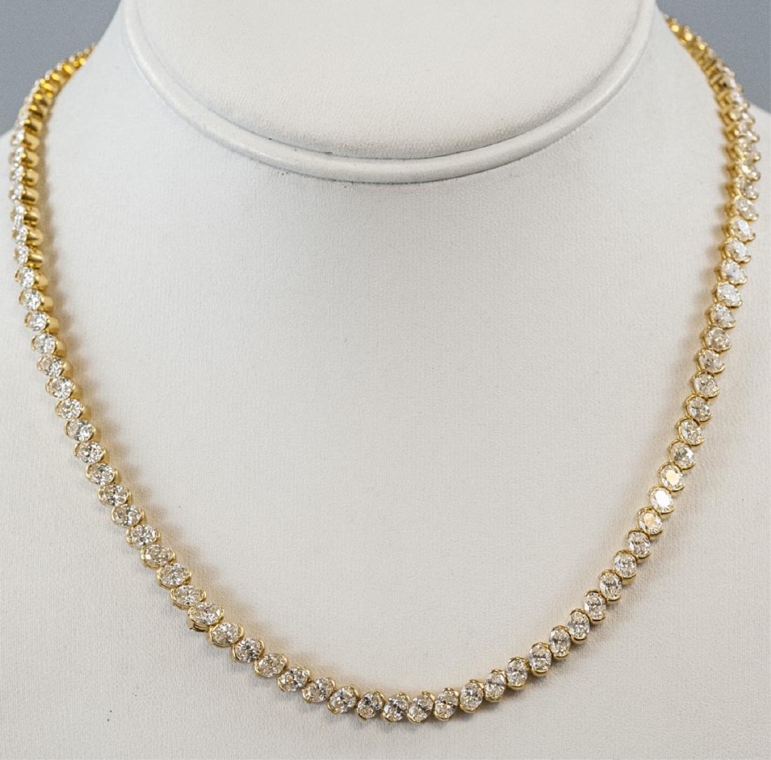 Estate 18kt Gold & 16 Carat Diamond Necklace (1 of 7)