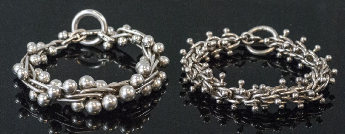 Two Vintage Sterling Silver Heavy Bracelets (1 of 6)