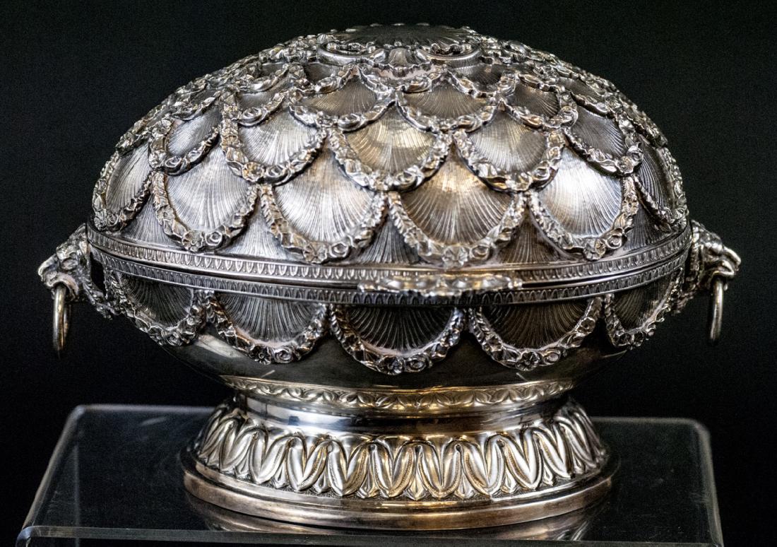 Faberge Sterling Silver Jewelry or Table Box (1 of 7)