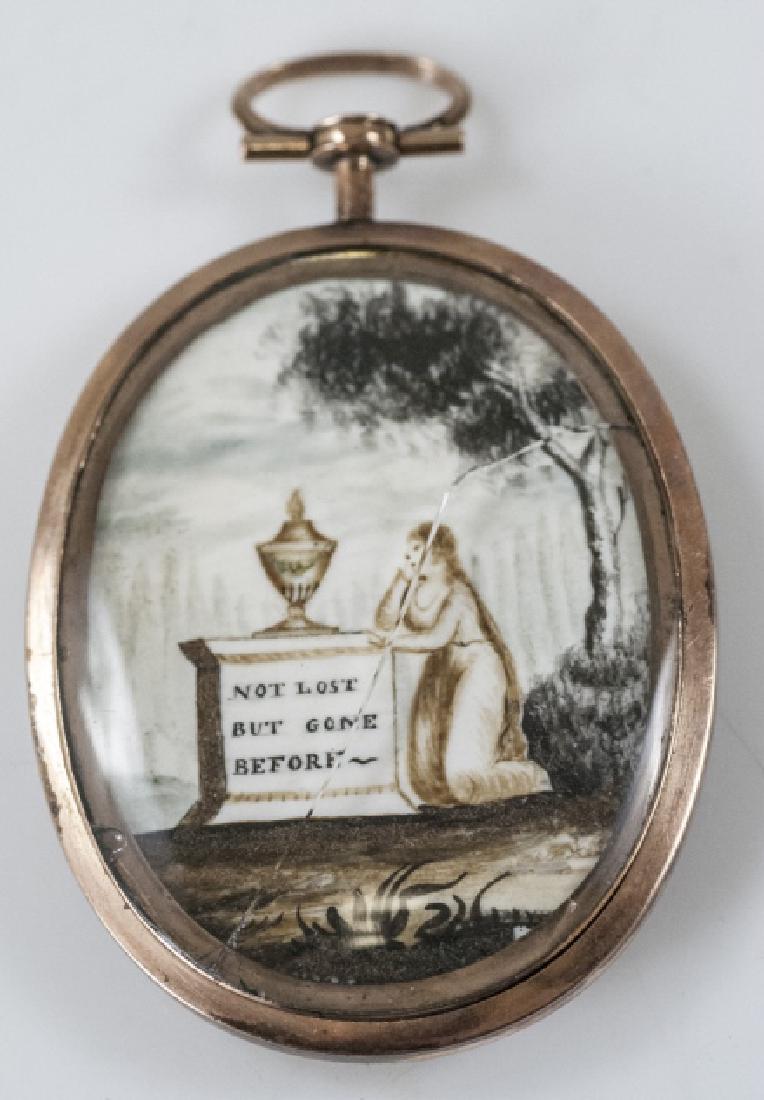Large Antique C 1800 Georgian Mourning Pendant (1 of 4)