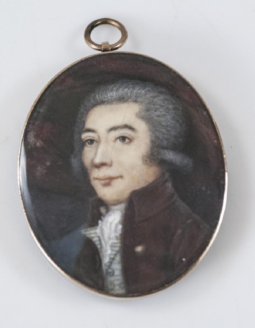 Antique C 1800 Georgian Portrait Miniature Pendant (1 of 5)