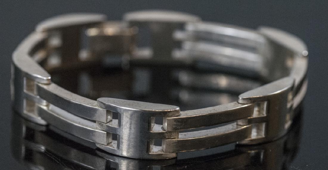 Vintage Sterling Silver Hinged Panel Bracelet (1 of 5)