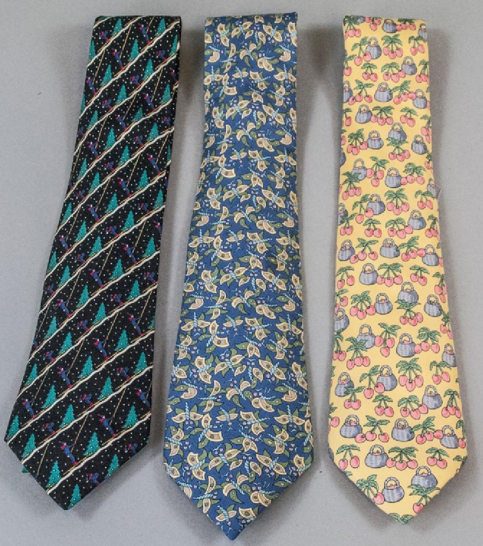 Three Vintage Silk Hermes Paris Men's Ties (1 of 7)