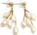 Vintage 14k Gold & Pearl Dangle Earrings