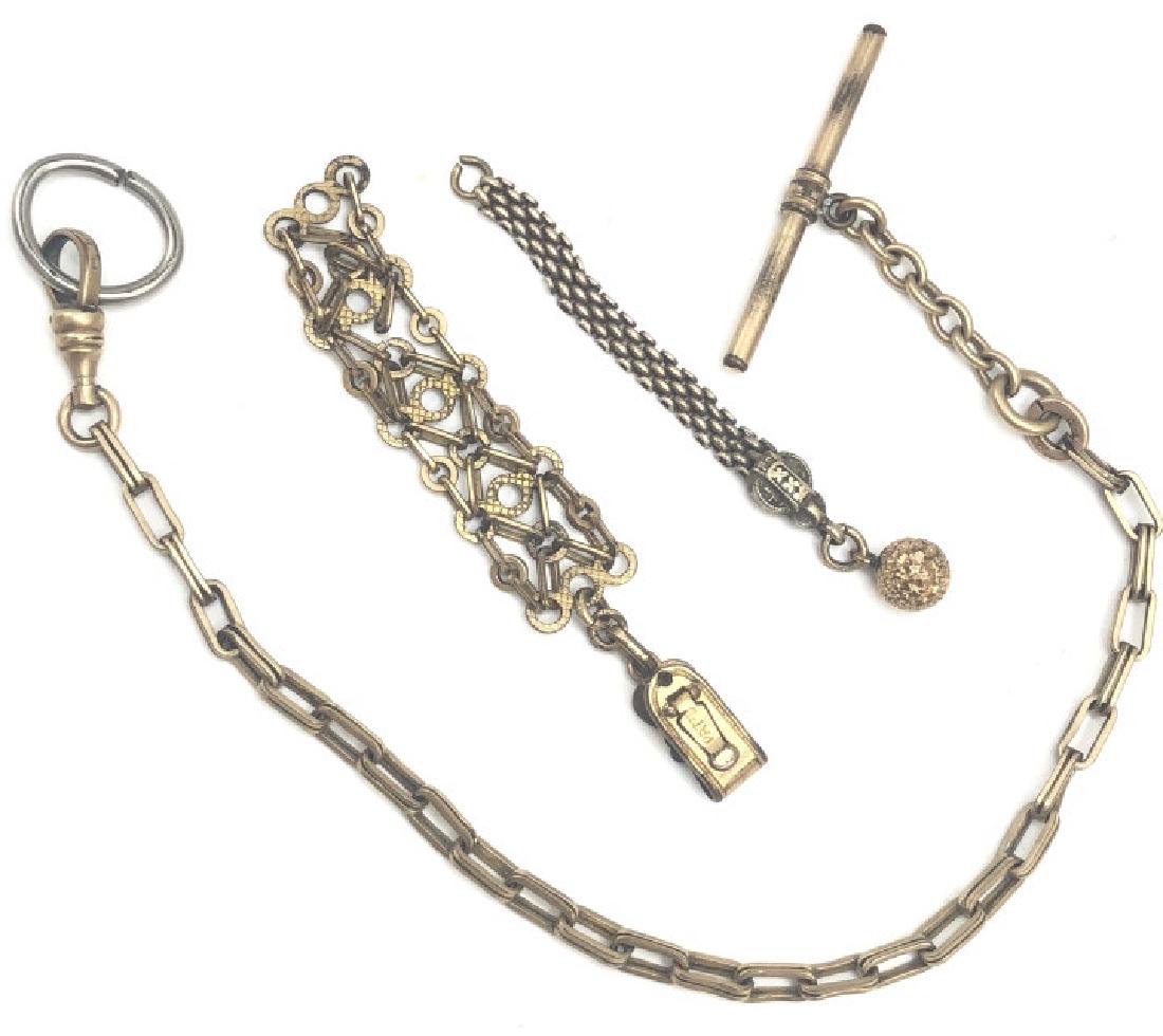 Victorian Lot of Gold Filled Chains & Watch Fobs (1 of 1)