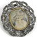 Georgian / Victorian Paste Mourning Pin W Portrait