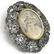 Georgian / Victorian Paste Mourning Pin W Portrait - 2