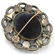 Georgian / Victorian Paste Mourning Pin W Portrait - 3