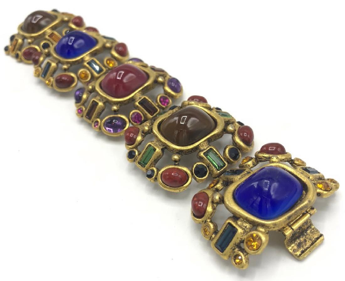 Signed Vtg Costume Jay Feinberg Gripoix Bracelet (1 of 4)