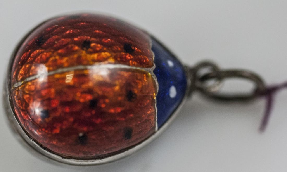 Antique Russian Egg Pendant Figural Lady Bug (1 of 5)