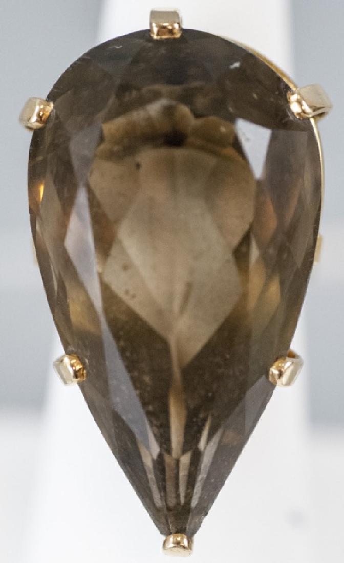 Estate Massive Topaz & 14kt Yellow Gold Ring (1 of 4)