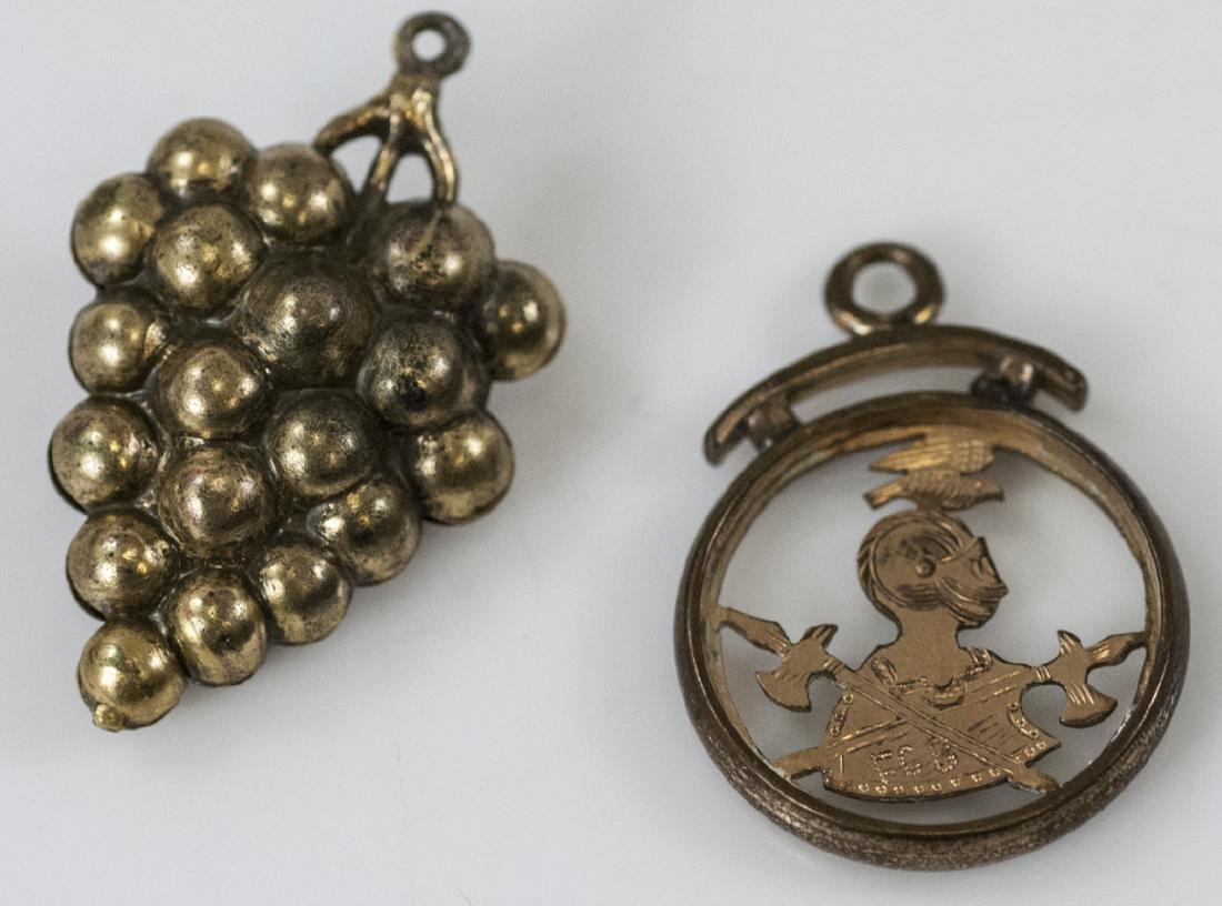 Antique Gold Filled Grape Cluster & Knight Charm (1 of 3)