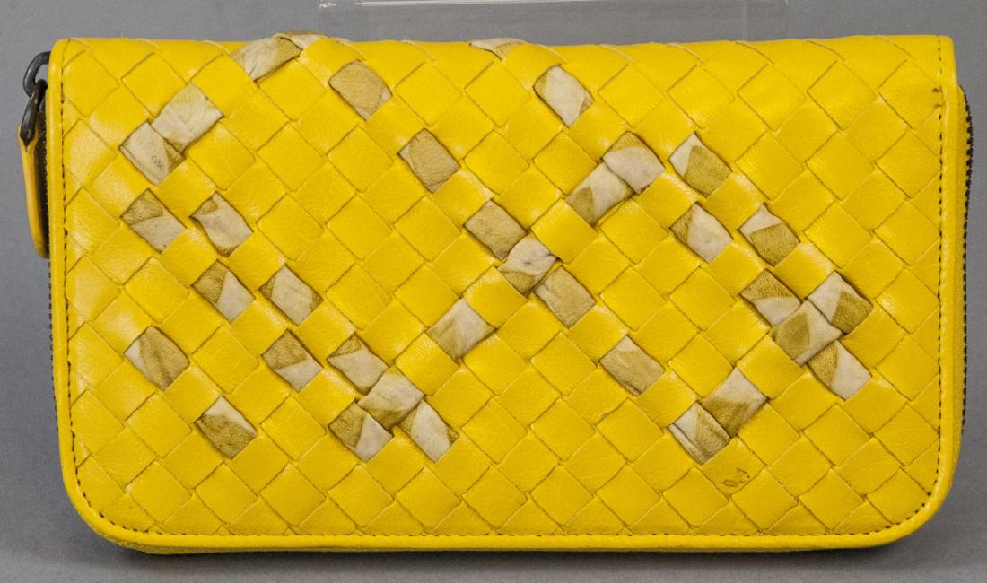 Bottega Veneta Yellow Intrecciato Leather Wallet (1 of 7)