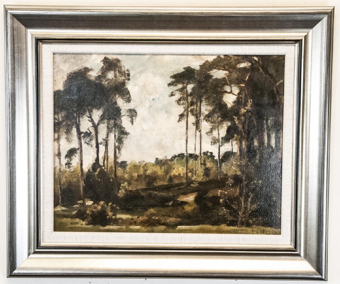 Guy C Wiggins - Oil Painting Landscape on Board: Guy C Wiggins - Oil Painting Landscape on Board. Oil painting on board attributed to the American artist Guy Carleton Wiggins (February 23, 1883 â€“ April 25, 1962), signed bottom right corner. I