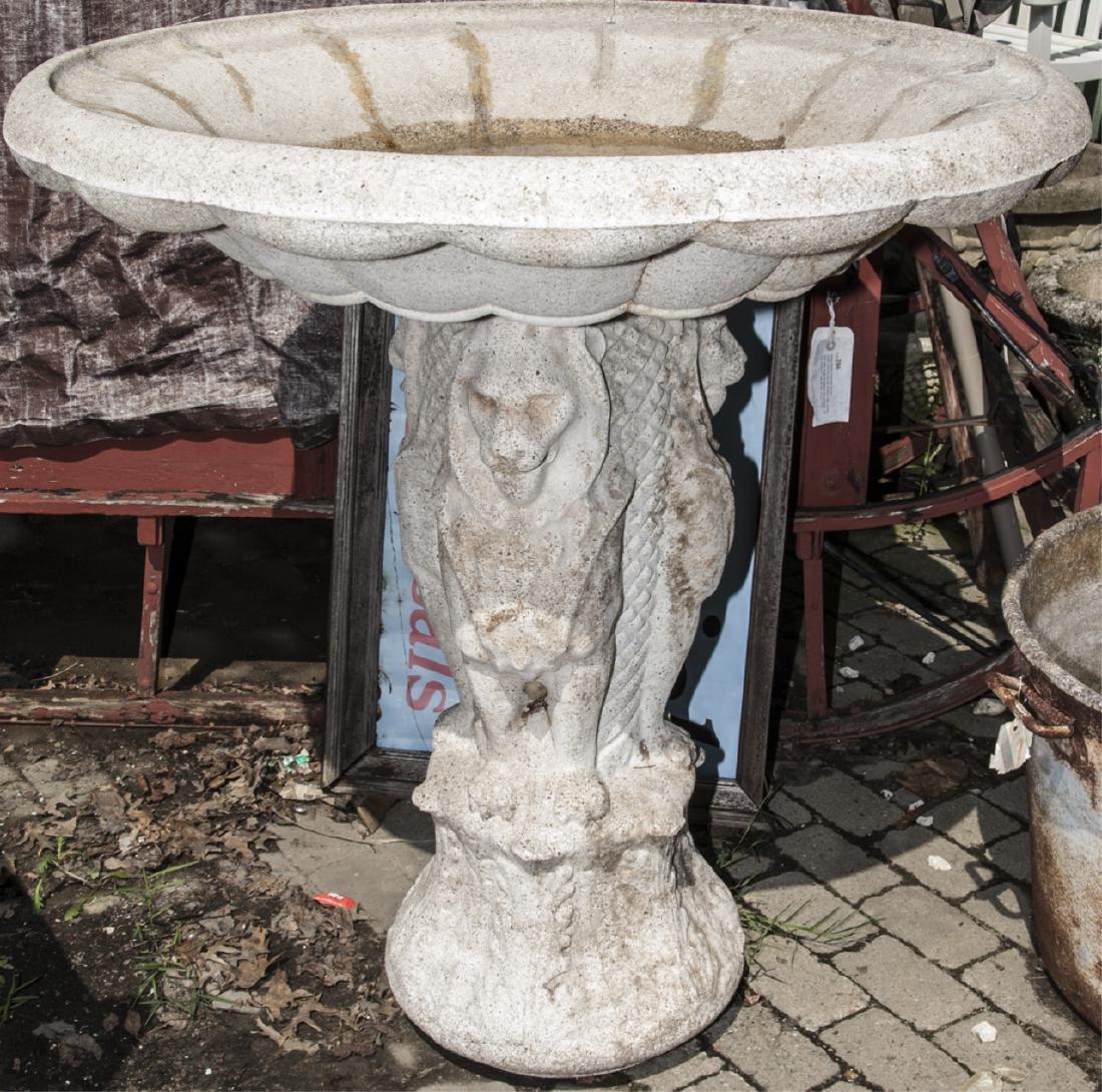 Neoclassical Style Concrete Bird Bath / Fountain (1 of 8)