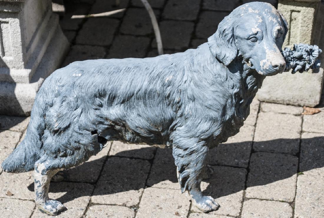 Vintage Resin & Gesso Golden Retriever Statue (1 of 6)