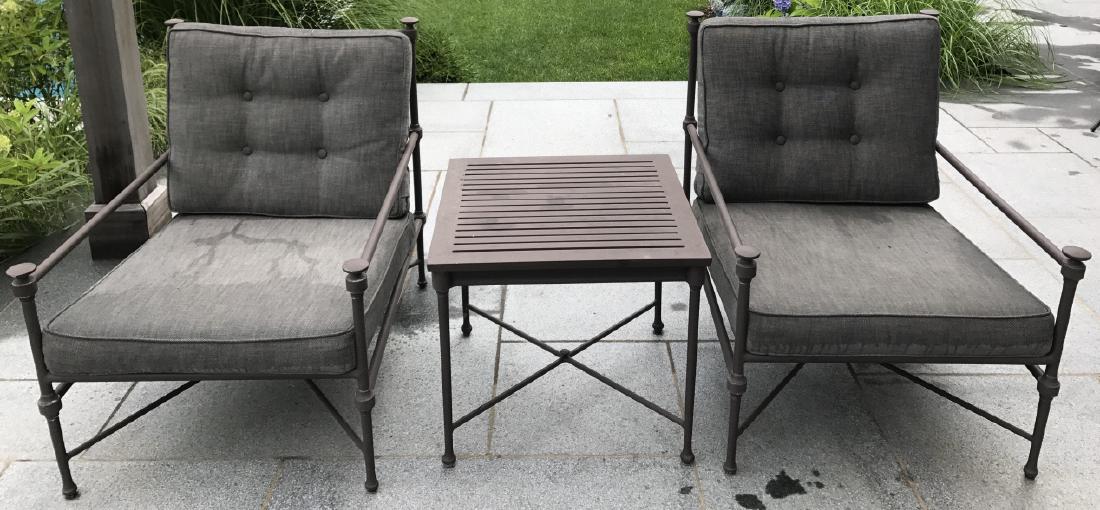 Restoration Hardware Outdoor Chairs & Side Table