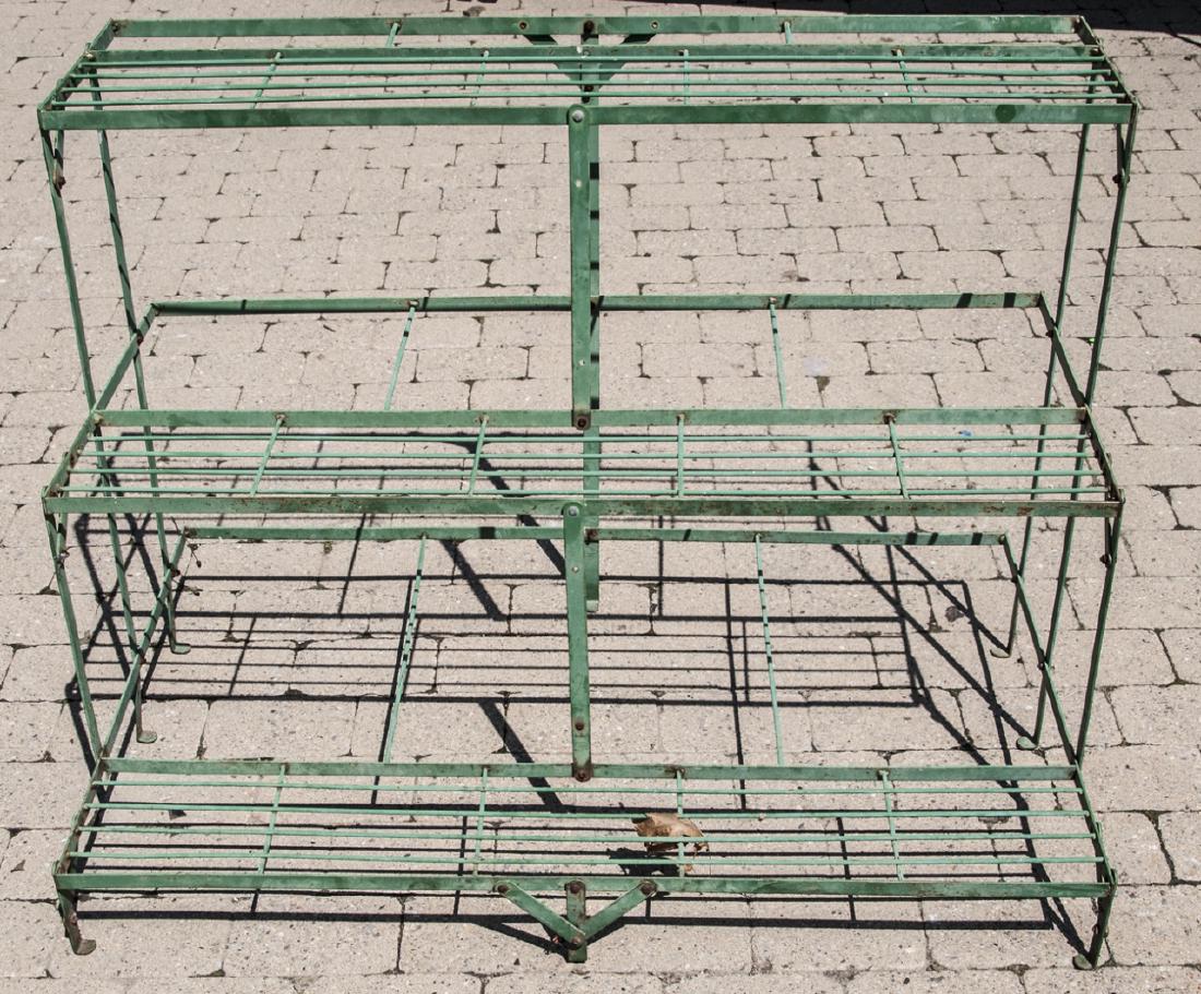 Vintage Green Cast Iron Tiered Plant Stand (1 of 5)