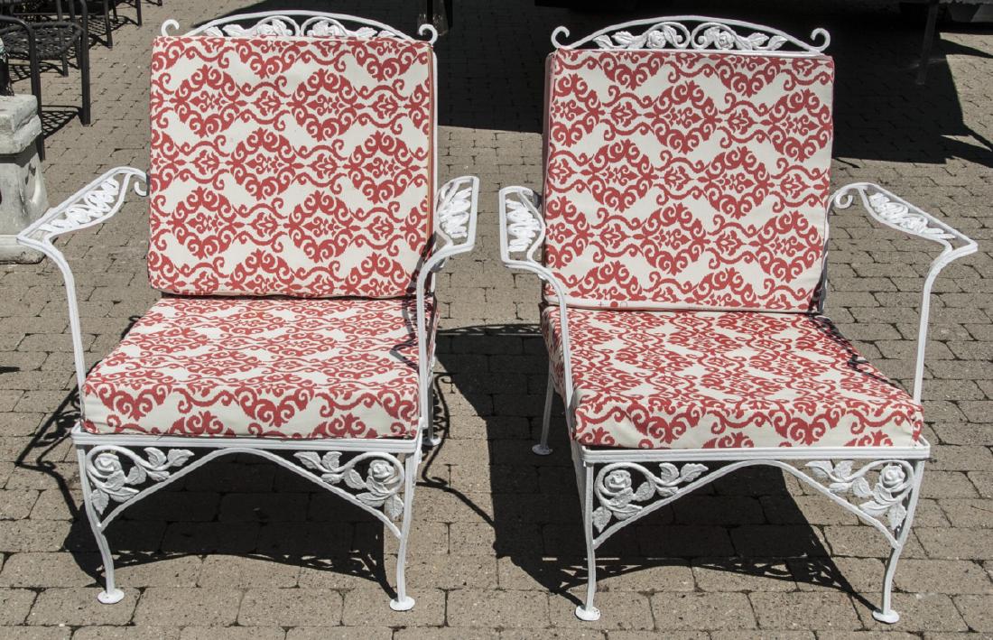 Pair of Vintage Woodard Style Outdoor Arm Chairs (1 of 6)