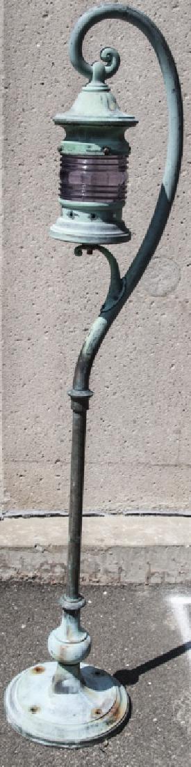 Antique Copper Nautical Style Lamp Post (1 of 6)