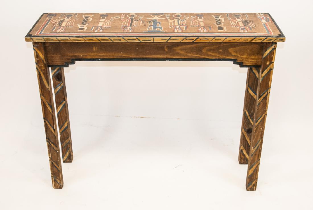 Hand Painted Mayan / Aztec Style Console Table (1 of 11)
