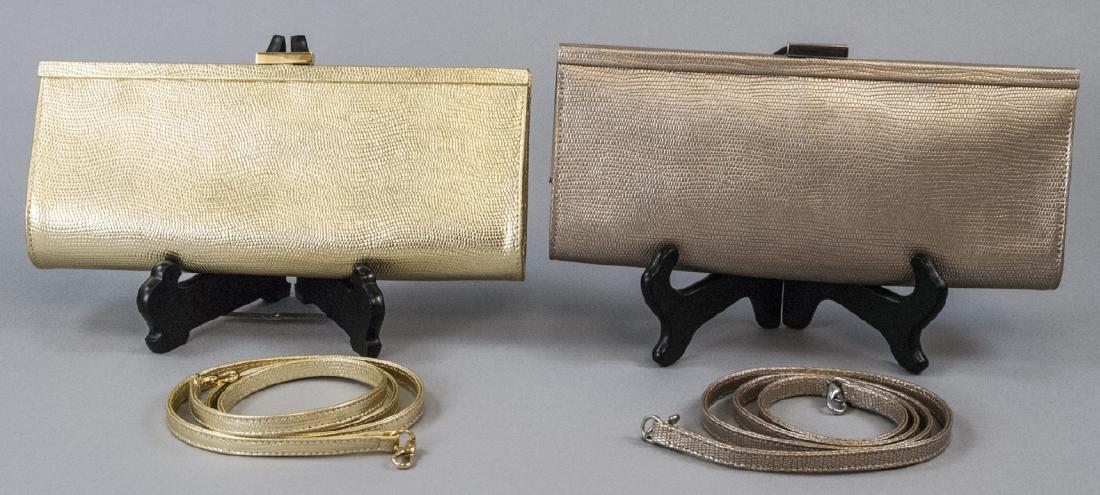 Two Vintage Italian Leather Metallic Evening Bags (1 of 12)