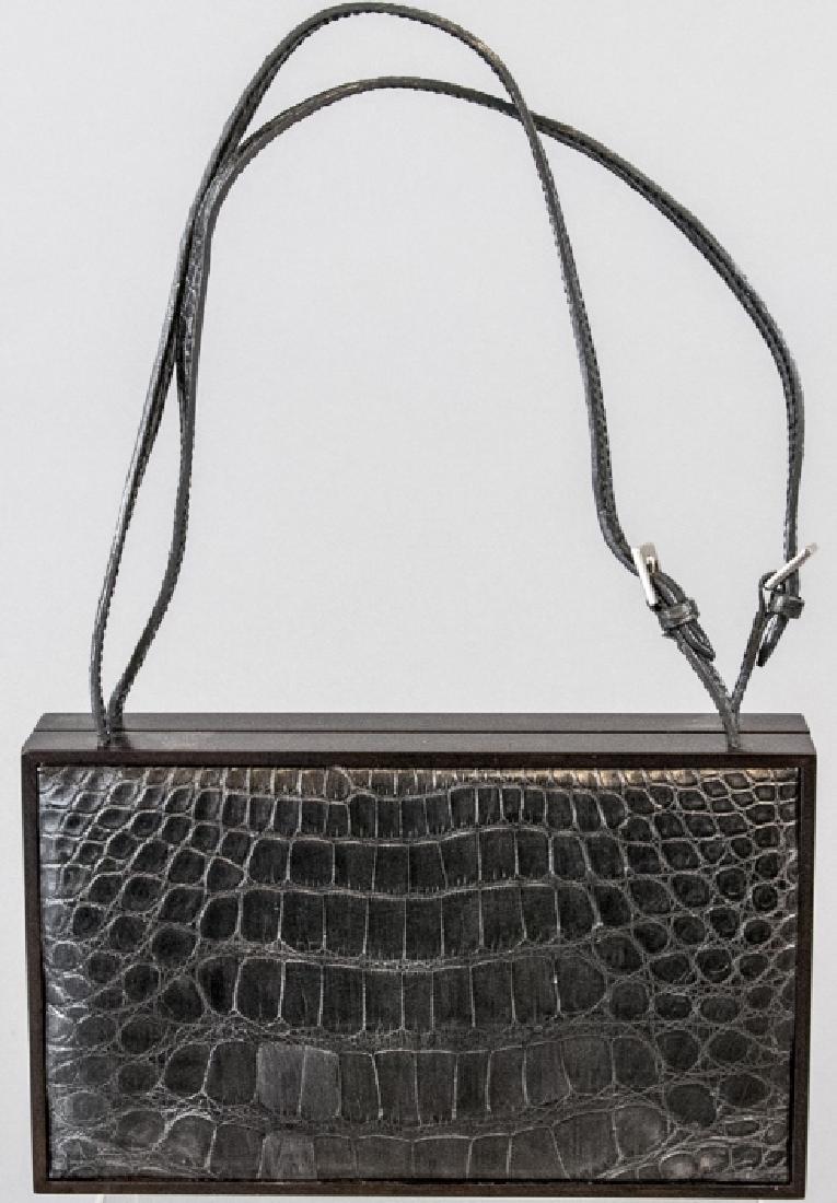 Suarez Pewter Alligator & Wood Handbag / Purse (1 of 7)