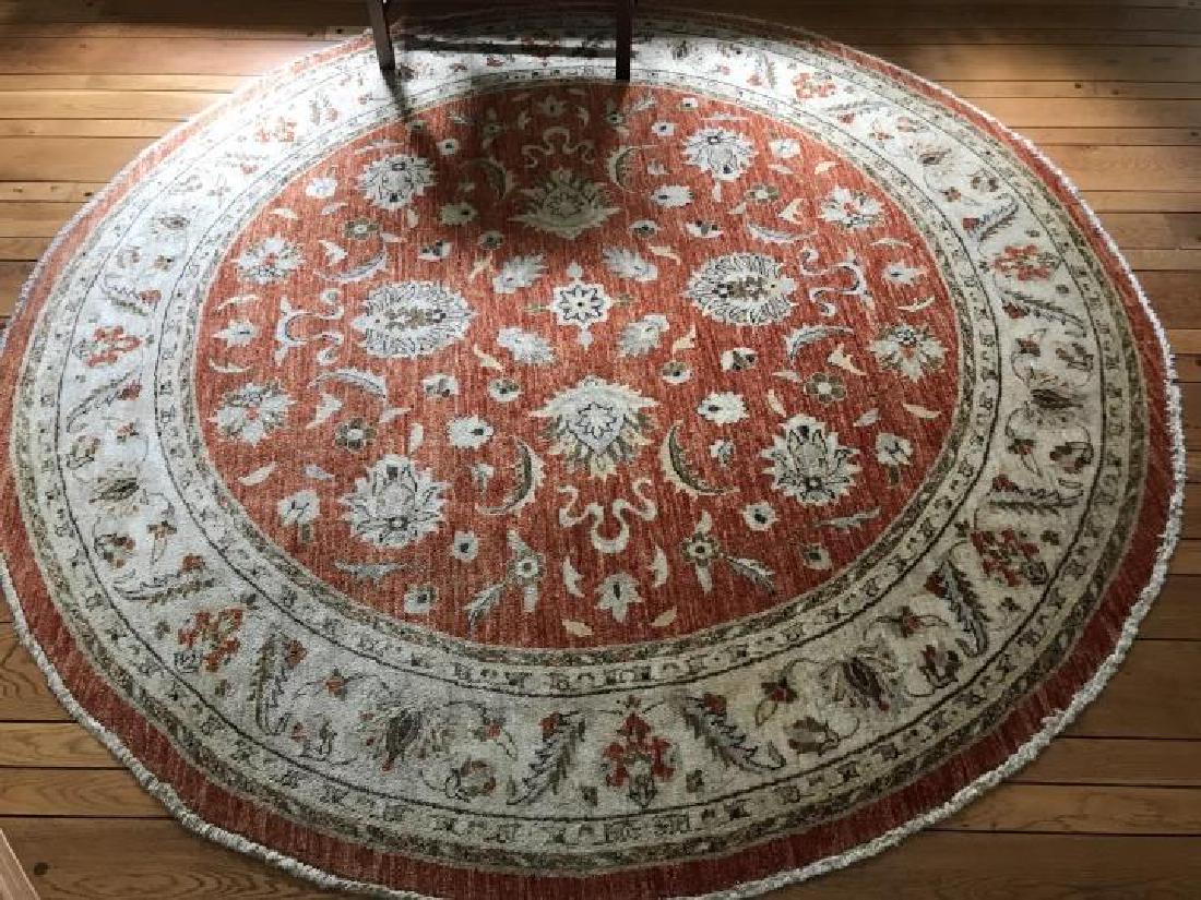 Round Silk / Wool Blend Oriental / Persian Carpet (1 of 3)