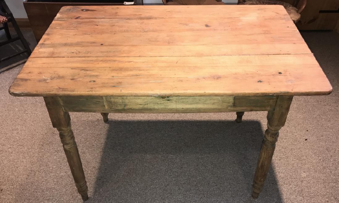 Antique 19th C Country American Farm Table (1 of 3)