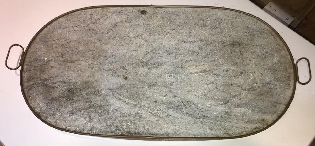 Antique Carved Stone Oval Form Serving Tray (1 of 1)