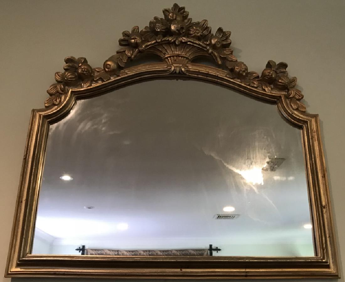 Vintage French Style Gold Tone Wall Mirror (1 of 2)