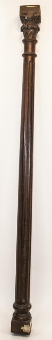 Gothic Revival Hand Carved Mahogany Column (1 of 4)