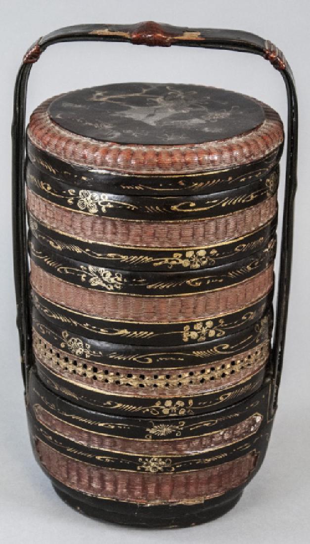Vintage Lacquered Chinese Wedding Basket (1 of 6)