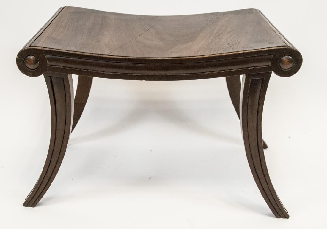 English Neoclassical Style Mahogany Wooden Bench (1 of 6)
