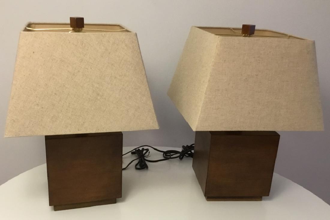 Pair Mid C Modern Style Geometric Table Lamps (1 of 4)
