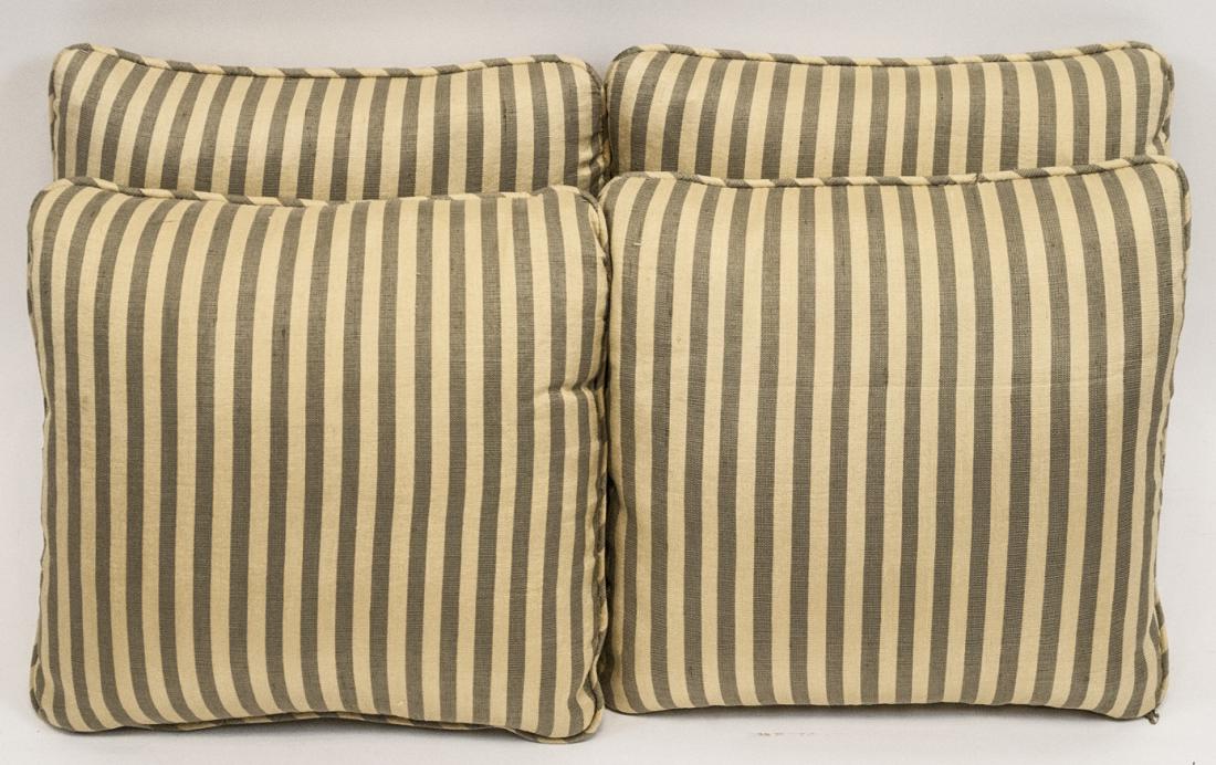 4 Warren Platner Silk Damask Sage & Gold Pillows (1 of 4)