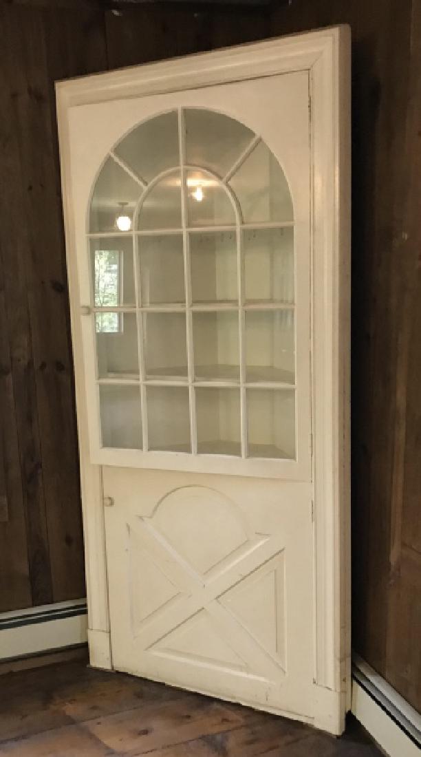 Antique American 20th C Corner Cupboard Cabinet (1 of 3)