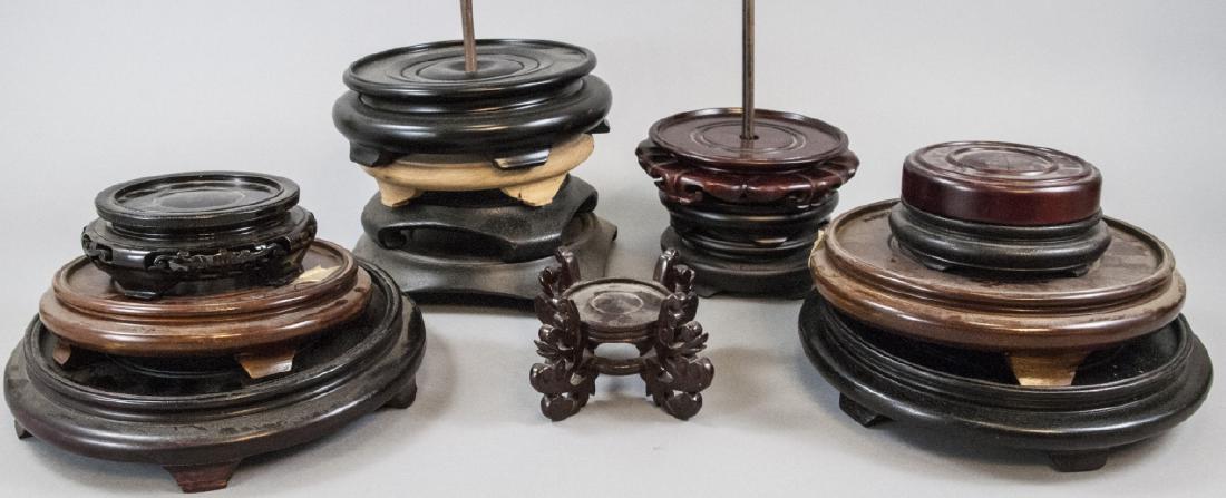 Lot of Wooden Asian Display Stands (1 of 8)