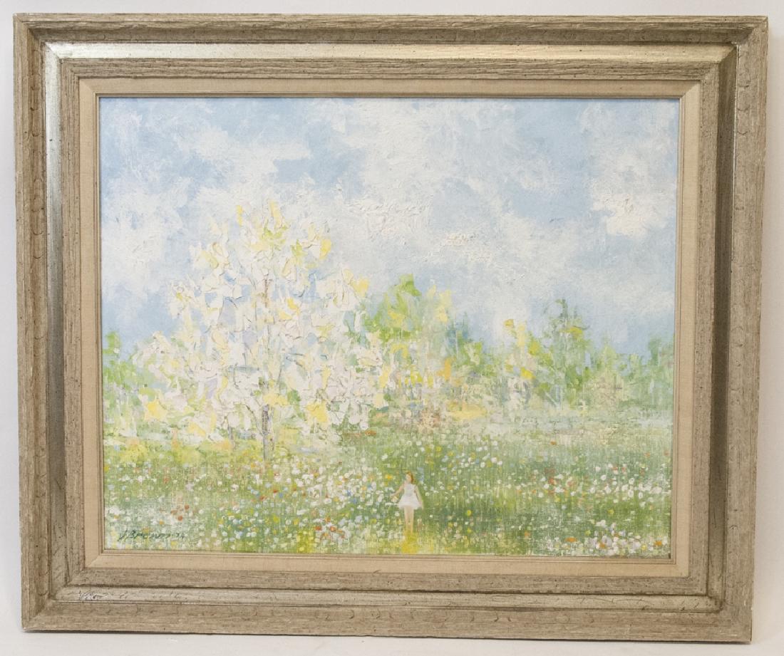 Impressionist Style Landscape Painting Signed (1 of 5)