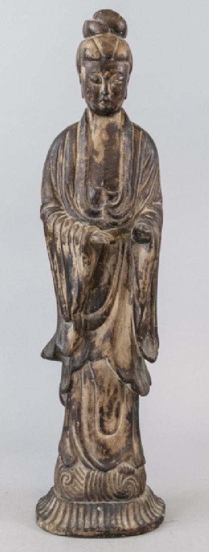 Composite Ceramic & Metal Hindu Goddess Statue (1 of 5)