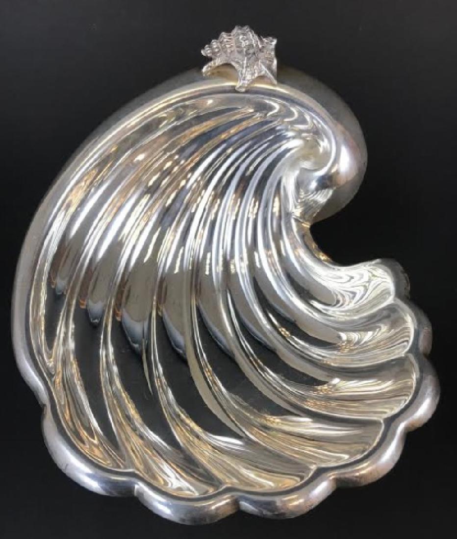 Large Sterling Silver Figural Shell Serving Bowl (1 of 6)