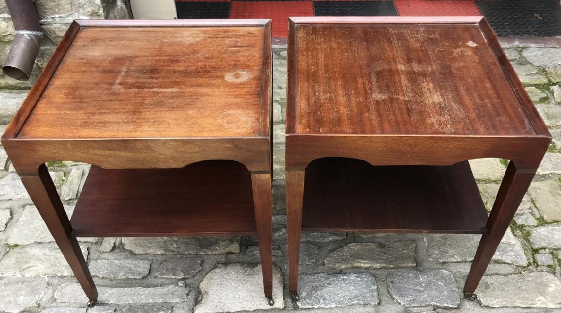 Pair of Antique English Style Mahogany End Tables (1 of 2)