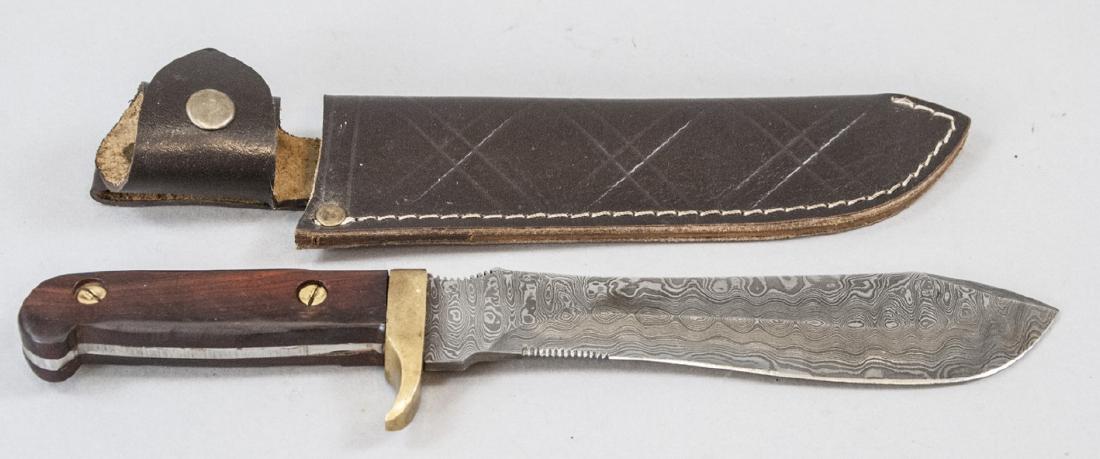 Damascus Steel 12" Hand Knife Coco Bolo Handle (1 of 9)