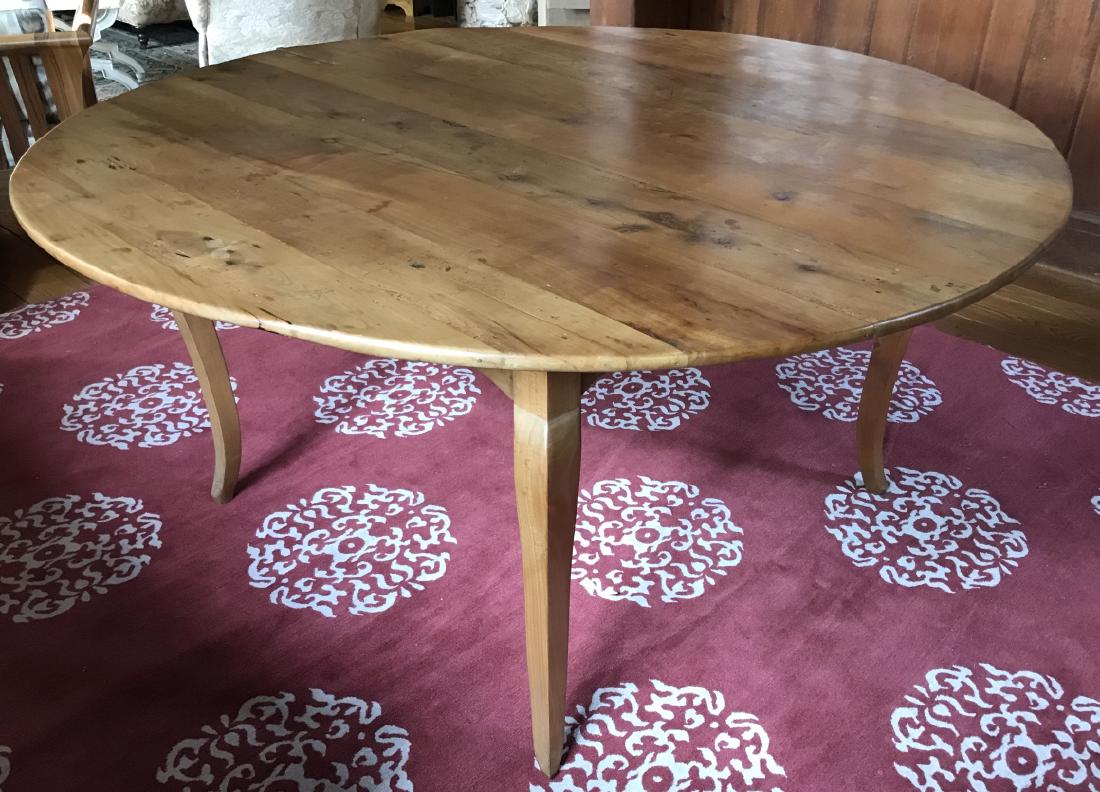 Antique French Round Dining Table From Desbordes (1 of 5)