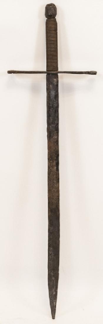 Early Antique German Hand Forged Iron Sword (1 of 5)