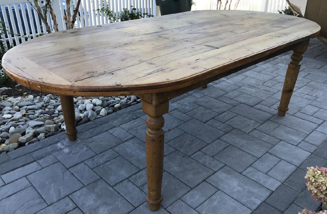 Antique French Country Provincial Pine Farm Table (1 of 17)